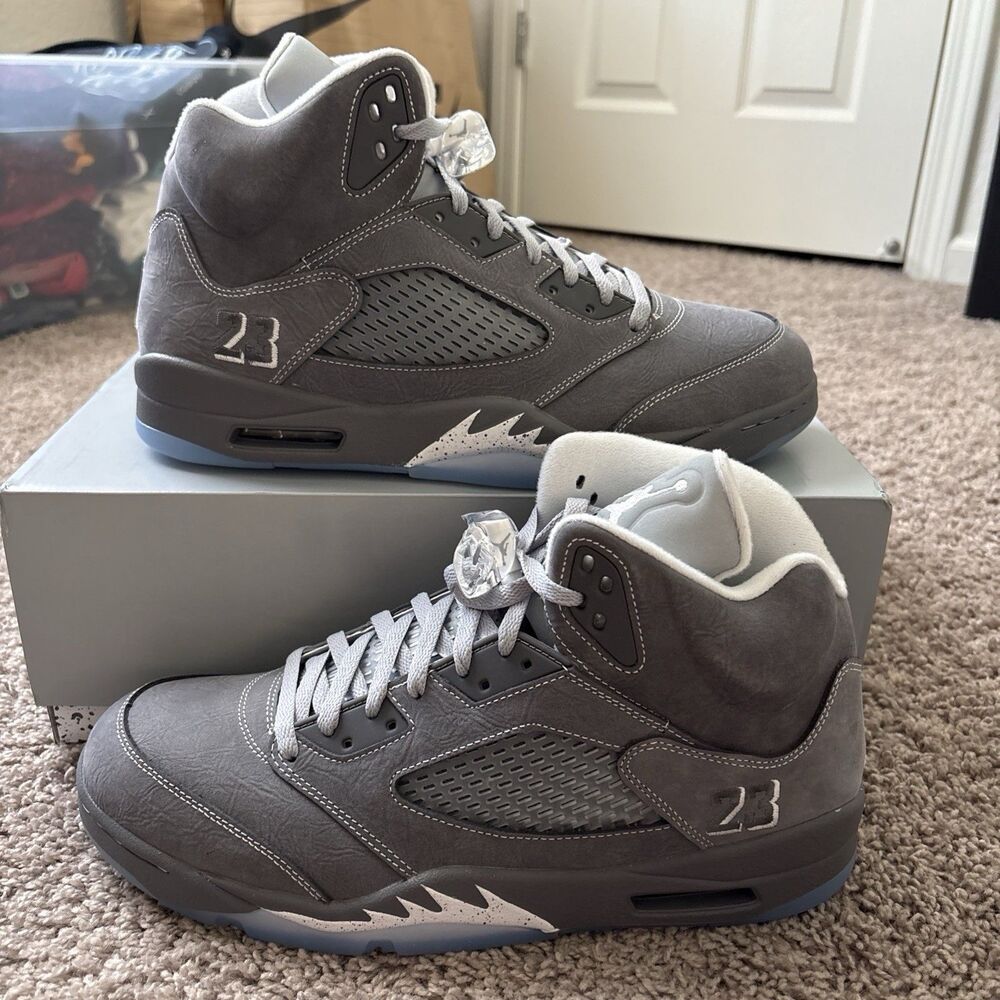 Nike Air Jordan 5 Retro Wolf Grey 2026 Size 12 Men Basketball DD0587-002 New - Picture 3 of 6